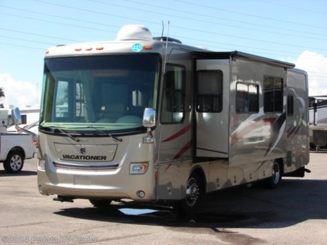 &lt;p&gt;This 2008 Holiday Rambler Vacationer is a very nice diesel pusher for a great price.&amp;nbsp; Features include: recessed lighting, satellite radio, TV, DVD, satellite dish, 5.1 surround sound, thermal pane windows, power patio awning, power visors, automatic leveling jacks, exhaust brake, three way back up camera, day-night shades, large four door refrigerator with ice, convection microwave oven, solid surface counter tops, and a sleeper sofa. For complete information call us toll free at 888-545-8314.&lt;/p&gt;
