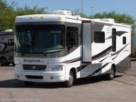 &lt;p&gt;This 2008 Forest River Georgetown is a very nice class A RV with lots of extras you normally don’t find on such an RV.&amp;nbsp; Features include:&amp;nbsp; Large refrigerator, stove, oven, solid surface counter tops, large pantry, fully automatic leveling jacks, back-up camera, remote mirrors, satellite radio, HDTV, 5.1 surround sound, day-night shades, encased power patio awning, and banks power. For complete information call us toll free at 888-545-8314.&lt;/p&gt;
