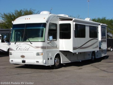 &lt;p&gt;&amp;nbsp;&lt;/p&gt;

&lt;p&gt;This 2006 Alfa Gold is a beautiful diesel pusher with some great features to be sure that your are traveling in style.&amp;nbsp; Features include: adjustable pedals, smart wheel, back-up camera, residential refrigerator, large pantry, power visors, leveling jacks, ceiling fan, slide-out storage tray, alloy wheels, exterior entertainment center, three LCD TVs, DVD, VCR, satellite dish, satellite radio, and a power patio awning. For complete information call us toll free at 888-545-8314.&lt;/p&gt;
