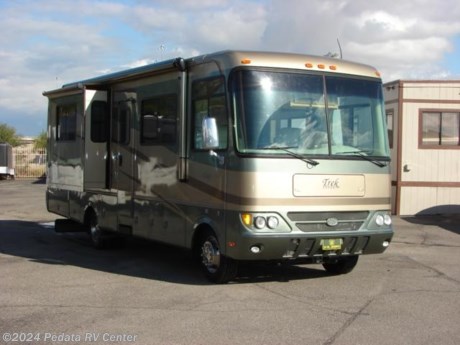 &lt;p&gt;&amp;nbsp;&lt;/p&gt;

&lt;p&gt;This 2005 Safari Trek is a great little class A with all the luxury of a larger RV packed sharply in a small, maneuverable RV.&amp;nbsp; Features include: power visors, power patio awning, side hinge doors, solid surface counter tops, refrigerator with ice, convection microwave oven, pantry, ducted A/C, fantastic fan, ceramic tile floors, and a back up camera. For complete information call us toll free at 888-545-8314.&lt;/p&gt;
