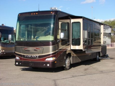 &lt;p&gt;&amp;nbsp;&lt;/p&gt;

&lt;p&gt;This 2008 Damon Tuscany is a beautiful class A diesel pusher with all the extras that you might for your next travels.&amp;nbsp; Features include: power inverter, automatic generator start, automatic leveling jacks, alloy wheels, recessed lighting, solid surface counter tops, convection microwave oven, large four door refrigerator with ice, central vacuum, ceramic tile floors, three way back up camera, power visors, and a large rear entertainment center with an LCD TV. For complete information call us toll free at 888-545-8314.&lt;/p&gt;

