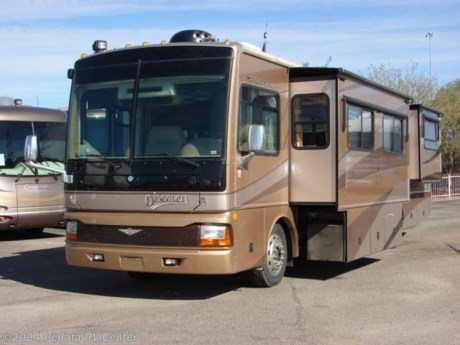 &lt;p&gt;&amp;nbsp;&lt;/p&gt;

&lt;p&gt;This 2005 Fleetwood Discovery is a powerful diesel pusher with four slide outs, plenty of space and lots of luxury.&amp;nbsp; Features include: TV, DVD, built in washer/dryer, sleep number bed, solid surface counter tops, built in coffee maker, large four door refrigerator with ice, convection microwave oven, fantastic fan, power visors, automatic leveling jacks, and a back-up camera. For complete information call us toll free at 888-545-8314.&lt;/p&gt;
