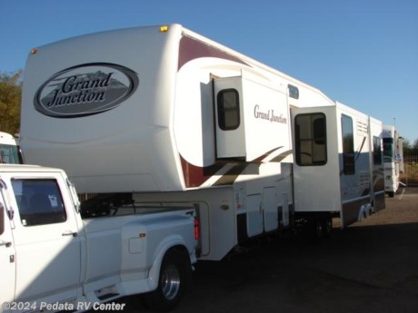 &lt;p&gt;&amp;nbsp;&lt;/p&gt;

&lt;p&gt;This 2008 Dutchmen Grand Junction is a very nice and spacious fifth wheel with lots of room and luxuries.&amp;nbsp; Features include: ceiling fan, fantastic fan, king bed, large glass shower, power stabilizer jacks, solid surface counter tops, two refrigerators, stove, oven, convection microwave, central vacuum, built-in washer/dryer, recessed lighting, LCD TV, DVD, built-in fireplace, and a power patio awning. For complete information call us toll free at 888-545-8314.&lt;/p&gt;
