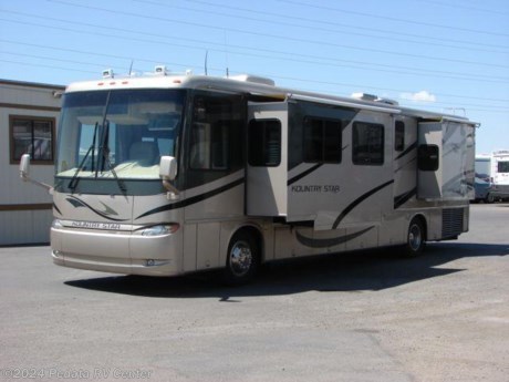 &lt;p&gt;This 2006 Newmar Kountry Star is a rare gem that is loaded with options. Features include TV, 5 disc DVD player, satellite radio, Corian counter tops, convection microwave oven, beautiful cabinetry, built in washer dryer, fantastic fan with rain sensor, thermal pane windows, and a power passenger foot rest. For complete information call us toll free at 888-545-8314.&lt;/p&gt;
