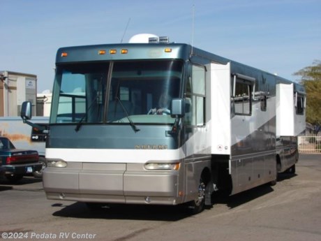&lt;p&gt;This 2001 Safari Serengeti is a beautiful high line motor coach with some great features that will assure your next trip is an enjoyable one. Features include Corian counters throughout, convection microwave oven, solid wood cabinets, Hydro Hot, cedar lined closets, tile floors, large shower/bath, ultra leather furniture, accented carpets, Girard power awning, surround sound stereo system, and a satellite dish. For complete information call us toll free at 888-545-8314.&lt;/p&gt;
