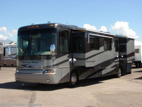 &lt;p&gt;This 2005 Newmar Dutchstar quad slide coach is a great deal and loaded with features that will make your next trip very enjoyable. Features include Smartwheel, backup camera, four-door refrigerator, large pantry, convection microwave oven, Corian counter tops, power awning, and a basement slide out storage tray. For complete information call us toll free at 888-545-8314.&lt;/p&gt;
