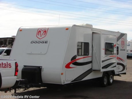 &lt;p&gt;Take advantage of this 2007 Dodge travel trailer with a slide. As a part of our rental fleet it has been regularly serviced and maintained affording you the opportunity to buy at a significant discount while receiving a better than average RV. Features on this ultra light travel trailer include built in radio/ CD player, exterior shower, A/C with remote, power slide out for lots of added room, and an exterior gas RVQ grill. For complete information call us toll free at 888-545-8314.&lt;/p&gt;
