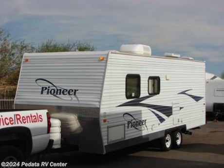 &lt;p&gt;Take advantage of this 2006 Fleetwood Pioneer.&amp;nbsp; Features include ducted A/C, sink separate from shower and toilet, easy to clean linoleum floors, lots of storage, and RVQ ready. For complete information call us toll free at 866-733-2829.&lt;/p&gt;
