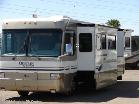 &lt;p&gt;This Safari Cheetah is a great double slide diesel pusher with some beautiful options. Features include Corian counters, convection microwave oven, four-door refrigerator with ice, TV, VCR, CB, power visors, spotlight, encased patio awning, and a spacious living room. For complete information call us toll free at 888-545-8314.&lt;/p&gt;
