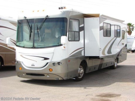 &lt;p&gt;This 2005 Coachmen Cross Country is a great buy that gets you into a diesel pusher for less money than you would expect to pay for a gas coach. Features include TV, CD, Satellite radio, back-up camera, microwave oven, refrigerator, large pantry, fantastic fan, glass shower, day-night shades, and washer-dryer prep. For complete information call us toll free at 888-545-8314.&lt;/p&gt;
