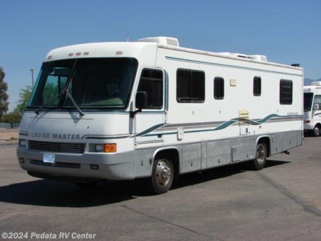 &lt;p&gt;This 1996 Georgie Boy Cruise Master diesel pusher is ready to take you on your next excursion with some diesel power. Features include TV, VCR, microwave, refrigerator, oven, stove, day-night shades, skylight, leveling jacks, glass shower, and a patio awning. For complete information call us toll free at 888-545-8314.&lt;/p&gt;
