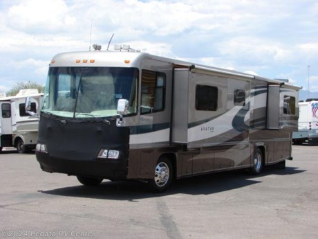&lt;p&gt;This 2003 Jayco Avatar is a beautiful diesel pusher with some high-end features at a very affordable price. Features include solid surface counter tops, ceramic tile floor, convection microwave oven, large side by side refrigerator, coffee maker, large pantry, central vacuum, fantastic fan with rain sensor, large shower, smart wheel, and a power awning. For complete information call us toll free at 888-545-8314.&lt;/p&gt;
