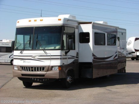 &lt;p&gt;This 2005 Winnebago Voyage is a beautiful coach with some great features and is ready to go on your next trip. Features include TV, DVD, VCR, refrigerator, icemaker, solid surface counter tips, drivers door, leveling jacks, day-night shades, thermal pane windows, and a power awning. For complete information call us toll free at 888-545-8314.&lt;/p&gt;
