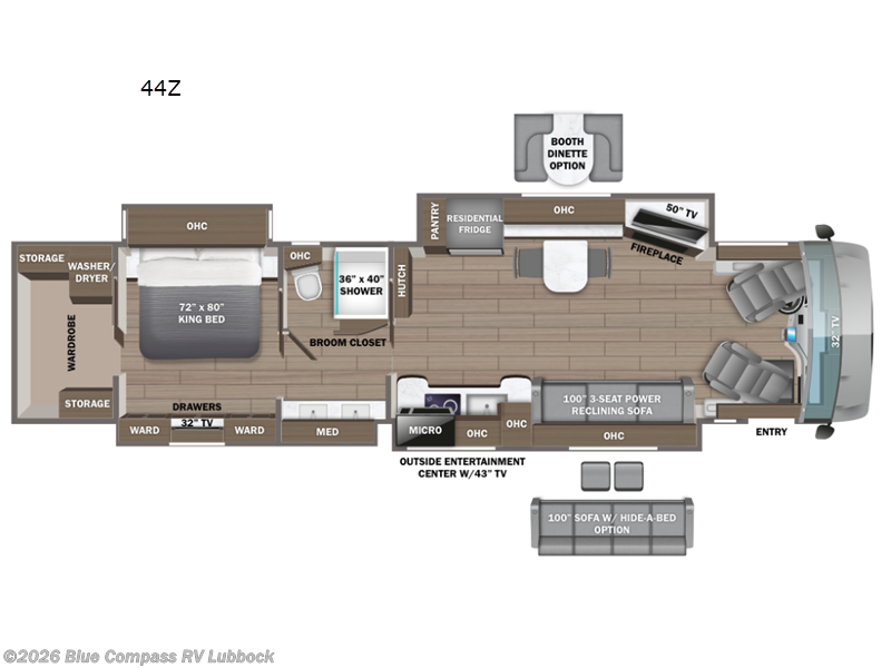 2025 Entegra Coach Anthem 44Z - New Class A For Sale by Blue Compass RV Lubbock in Lubbock, Texas features Slideout