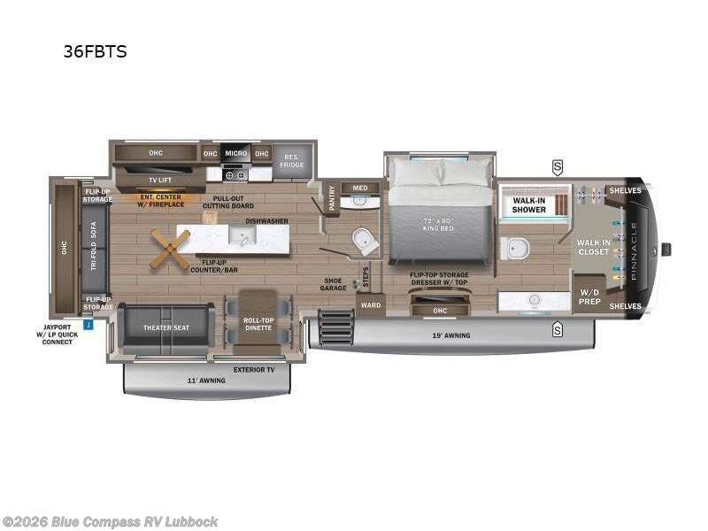 2025 Jayco Pinnacle 36FBTS - New Fifth Wheel For Sale by Blue Compass RV Lubbock in Lubbock, Texas features Slideout