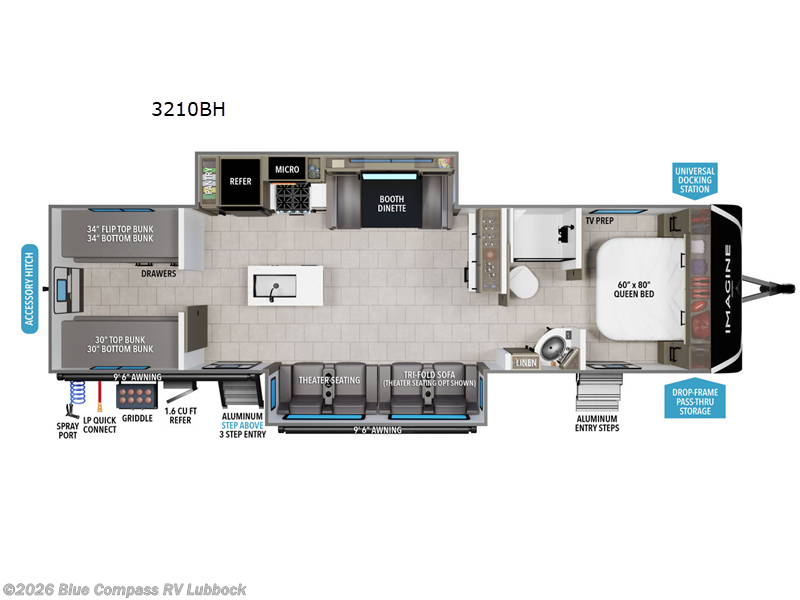 2026 Grand Design Imagine 3210BH - New Travel Trailer For Sale by Blue Compass RV Lubbock in Lubbock, Texas features Slideout