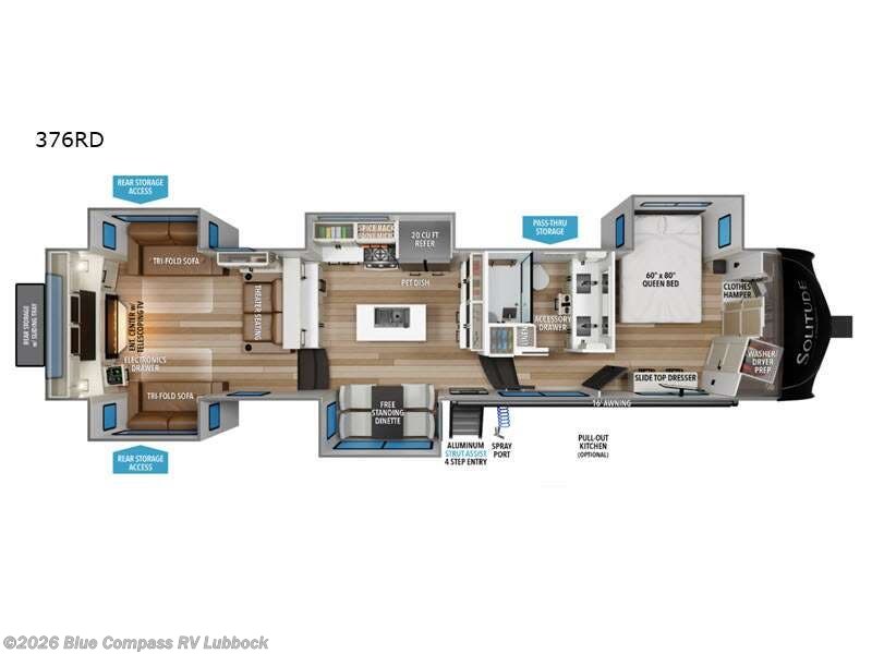 2026 Grand Design Solitude 376RD - New Fifth Wheel For Sale by Blue Compass RV Lubbock in Lubbock, Texas features Slideout