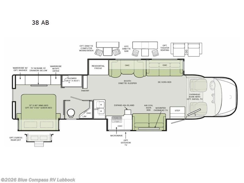 2026 Tiffin Allegro Bay 38 AB - New Super C For Sale by Blue Compass RV Lubbock in Lubbock, Texas features Slideout