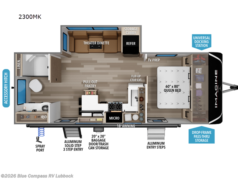 2027 Grand Design Imagine 2300MK - New Travel Trailer For Sale by Blue Compass RV Lubbock in Lubbock, Texas features Slideout