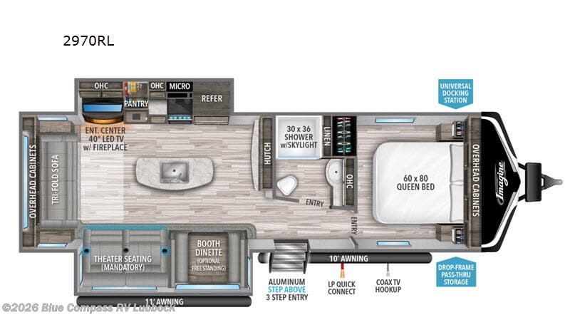 2020 Grand Design Imagine 2970RL - Used Travel Trailer For Sale by Blue Compass RV Lubbock in Lubbock, Texas features Slideout