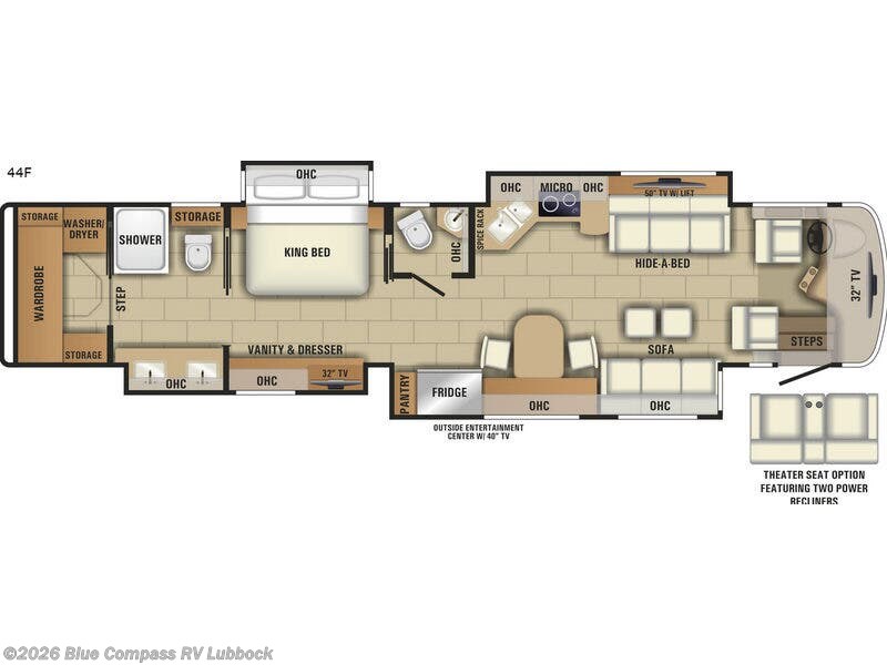 2018 Entegra Coach Anthem 44F - Used Class A For Sale by Blue Compass RV Lubbock in Lubbock, Texas features Slideout