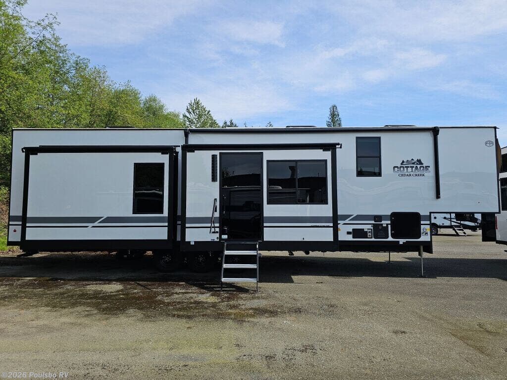 2026 Forest River Cedar Creek Cottage Cedar Creek Cottage - New Destination Trailer For Sale by Poulsbo RV in Everett, Washington features Awning