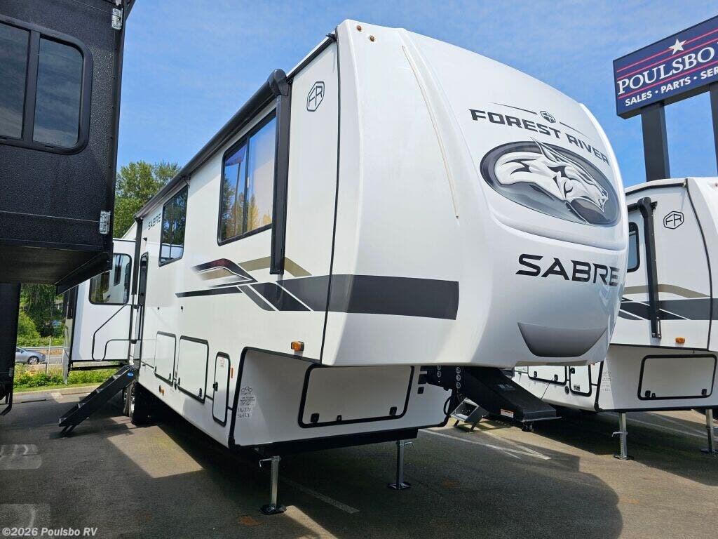 2026 Forest River Sabre Sabre - New Fifth Wheel For Sale by Poulsbo RV in Everett, Washington features Awning