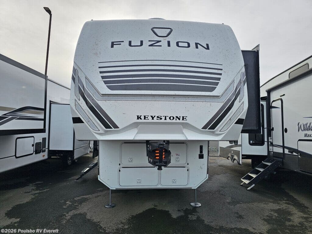 2026 Keystone Fuzion Toy Hauler Fuzion Toy Hauler - New Fifth Wheel For Sale by Poulsbo RV Everett in Everett, Washington features Awning