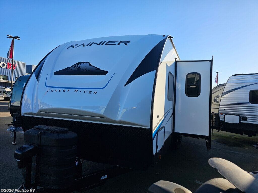2025 Forest River Rainier Rainier - New Travel Trailer For Sale by Poulsbo RV in Sumner, Washington features Awning