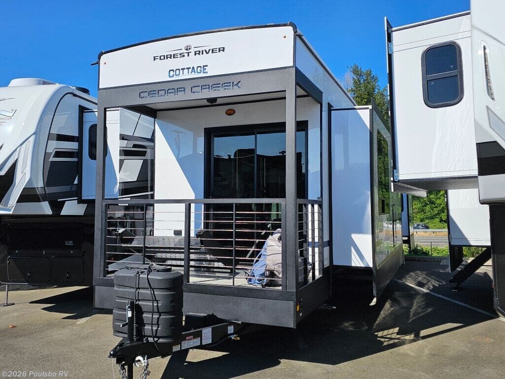 2025 Forest River Cedar Creek Cottage Cedar Creek Cottage - New Destination Trailer For Sale by Poulsbo RV in Sumner, Washington features Awning