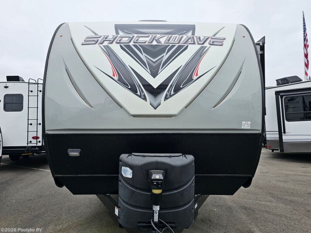 2020 Forest River Shockwave 31KSGDX - Used Toy Hauler For Sale by Poulsbo RV in Sumner, Washington features Awning