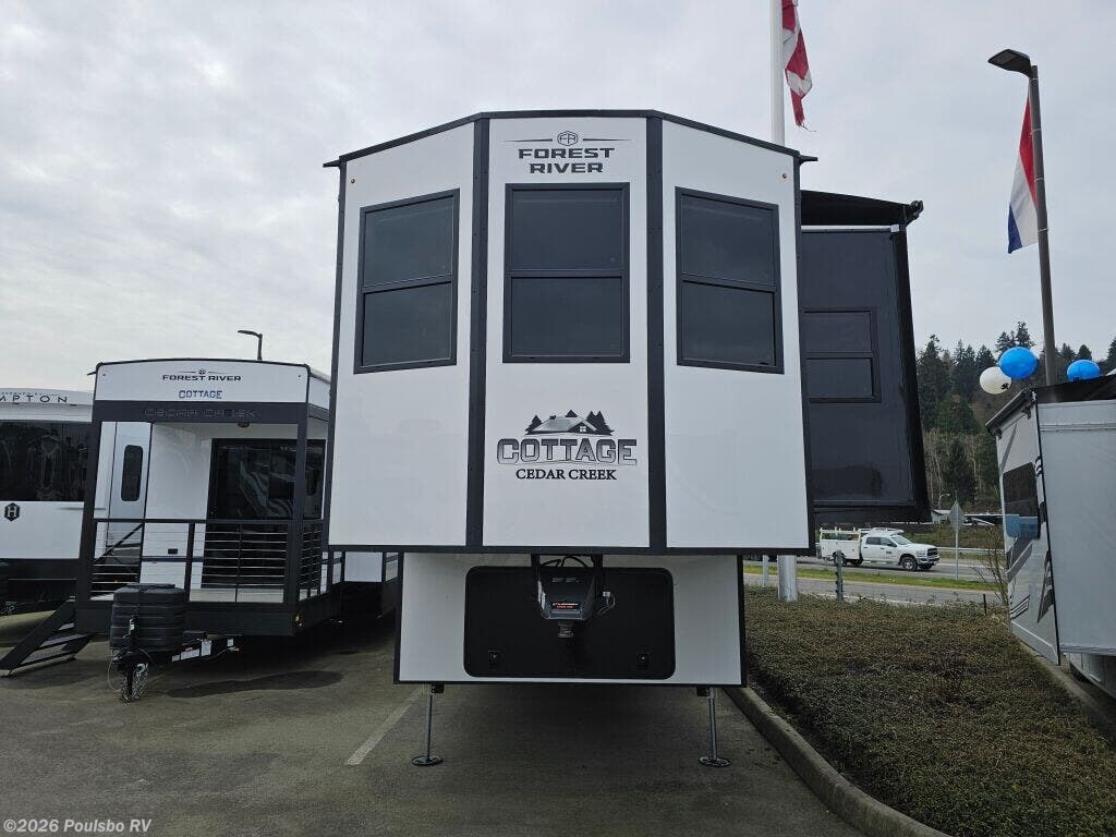 2026 Forest River Cedar Creek Cottage Cedar Creek Cottage - New Destination Trailer For Sale by Poulsbo RV in Sumner, Washington features Awning