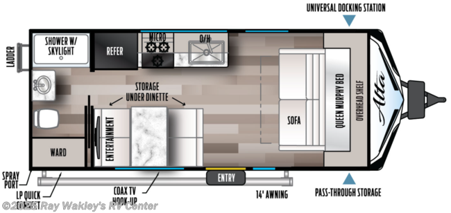 2023 East to West Alta 1600MRB Floorplan