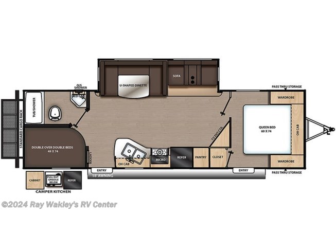Floorplan of 2023 Coachmen Catalina Legacy Edition 263BHSCK