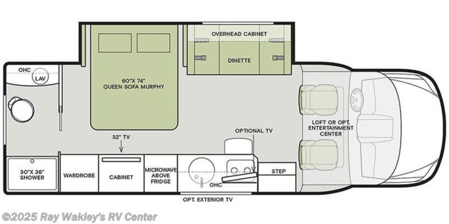 2022 Tiffin Wayfarer 25 RW Floorplan