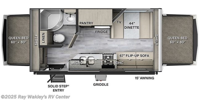 2023 Forest River Rockwood Roo 19 Floorplan
