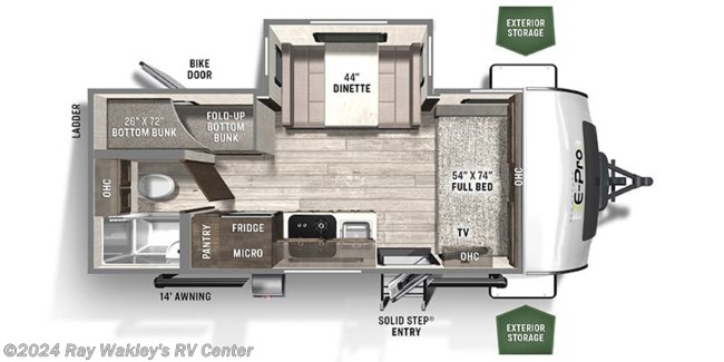 2021 Forest River Flagstaff E-Pro E20BHS Floorplan