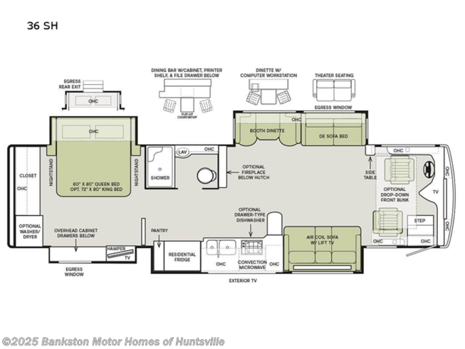 2022 Tiffin Phaeton 36 SH - New Class A For Sale by Bankston Motor Homes of Huntsville in Huntsville, Alabama