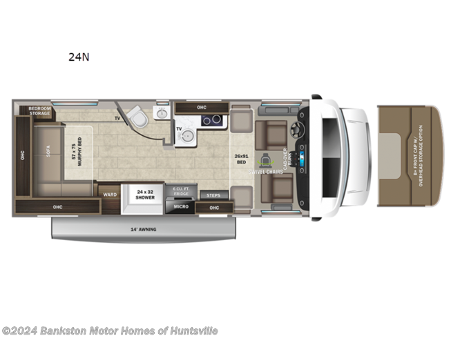 2023 Entegra Coach Qwest 24N - New Class C For Sale by Bankston Motor Homes of Huntsville in Huntsville, Alabama