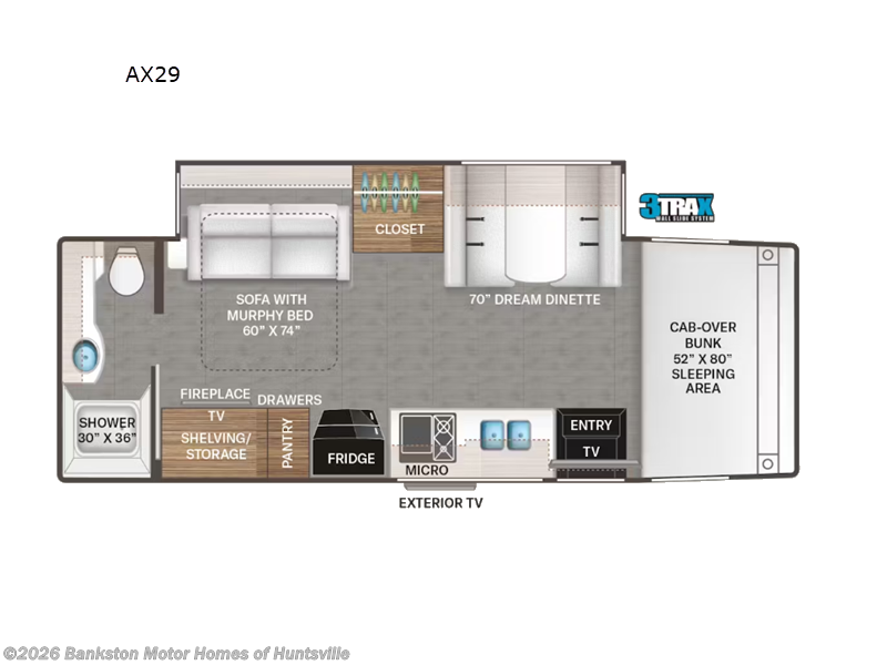 2025 Thor Motor Coach Omni AX29 - New Super C For Sale by Bankston Motor Homes of Huntsville in Huntsville, Alabama features Slideout