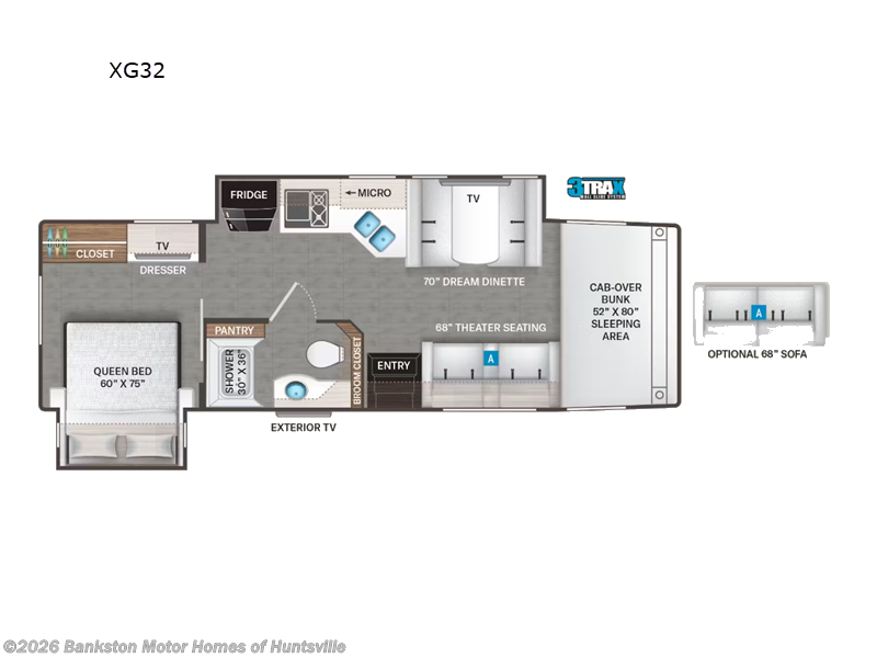 2025 Thor Motor Coach Omni XG32 - New Super C For Sale by Bankston Motor Homes of Huntsville in Huntsville, Alabama features Slideout