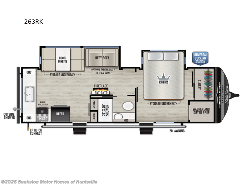 2026 East to West Della Terra 263RK - New Travel Trailer For Sale by Bankston Motor Homes of Huntsville in Huntsville, Alabama features Slideout