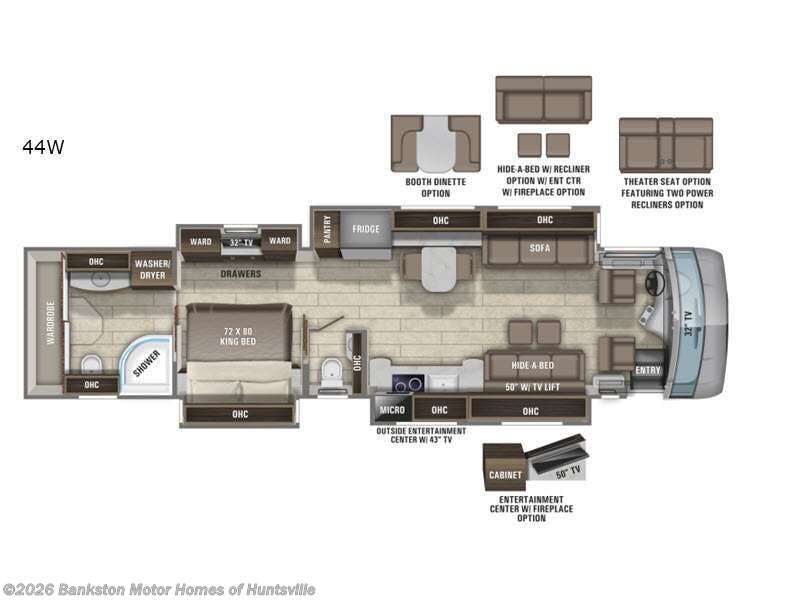 2022 Entegra Coach Aspire 44W - Used Class A For Sale by Bankston Motor Homes of Huntsville in Huntsville, Alabama features Slideout
