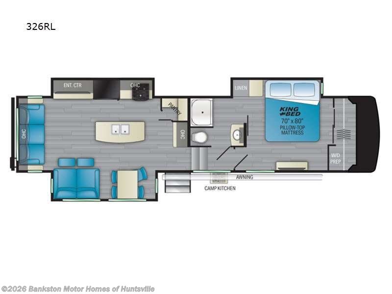 2022 Heartland Milestone 326RL - Used Fifth Wheel For Sale by Bankston Motor Homes of Huntsville in Huntsville, Alabama features Slideout