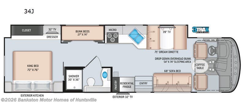 2021 Thor Motor Coach Windsport 34J - Used Class A For Sale by Bankston Motor Homes of Huntsville in Huntsville, Alabama features Slideout