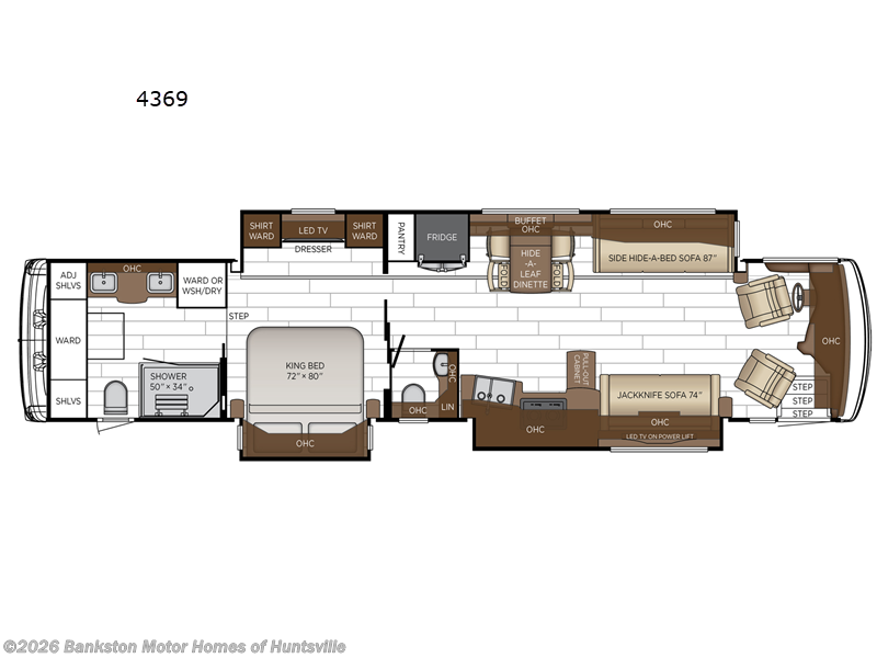 2026 Newmar Dutch Star 4369 - New Class A For Sale by Bankston Motor Homes of Huntsville in Huntsville, Alabama features Slideout