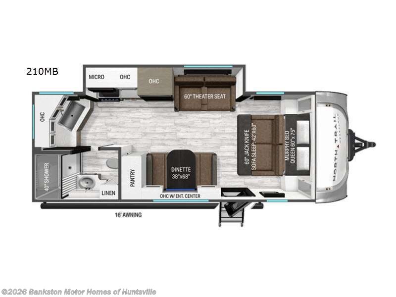 2026 Heartland North Trail 210MB - New Travel Trailer For Sale by Bankston Motor Homes of Huntsville in Huntsville, Alabama features Slideout