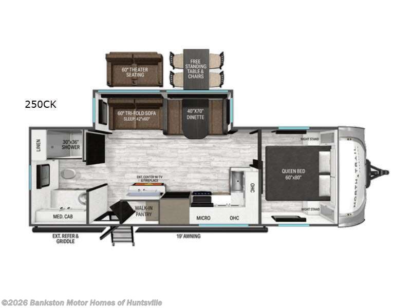 2026 Heartland North Trail 250CK - New Travel Trailer For Sale by Bankston Motor Homes of Huntsville in Huntsville, Alabama features Slideout