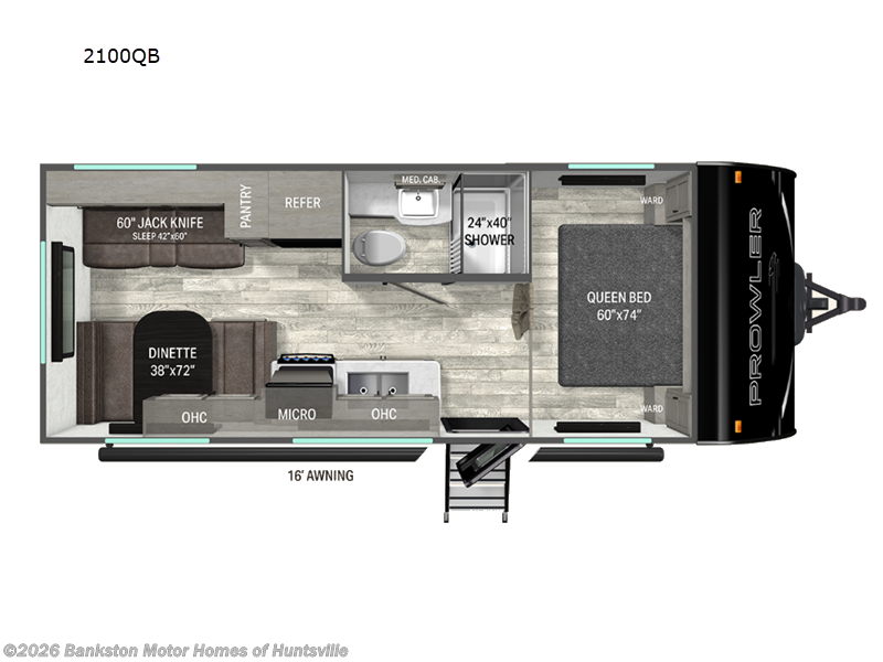 2026 Heartland Prowler 2100QB - New Travel Trailer For Sale by Bankston Motor Homes of Huntsville in Huntsville, Alabama