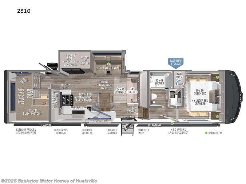 2026 Brinkley RV Model Z 2810 - New Fifth Wheel For Sale by Bankston Motor Homes of Huntsville in Huntsville, Alabama features Slideout